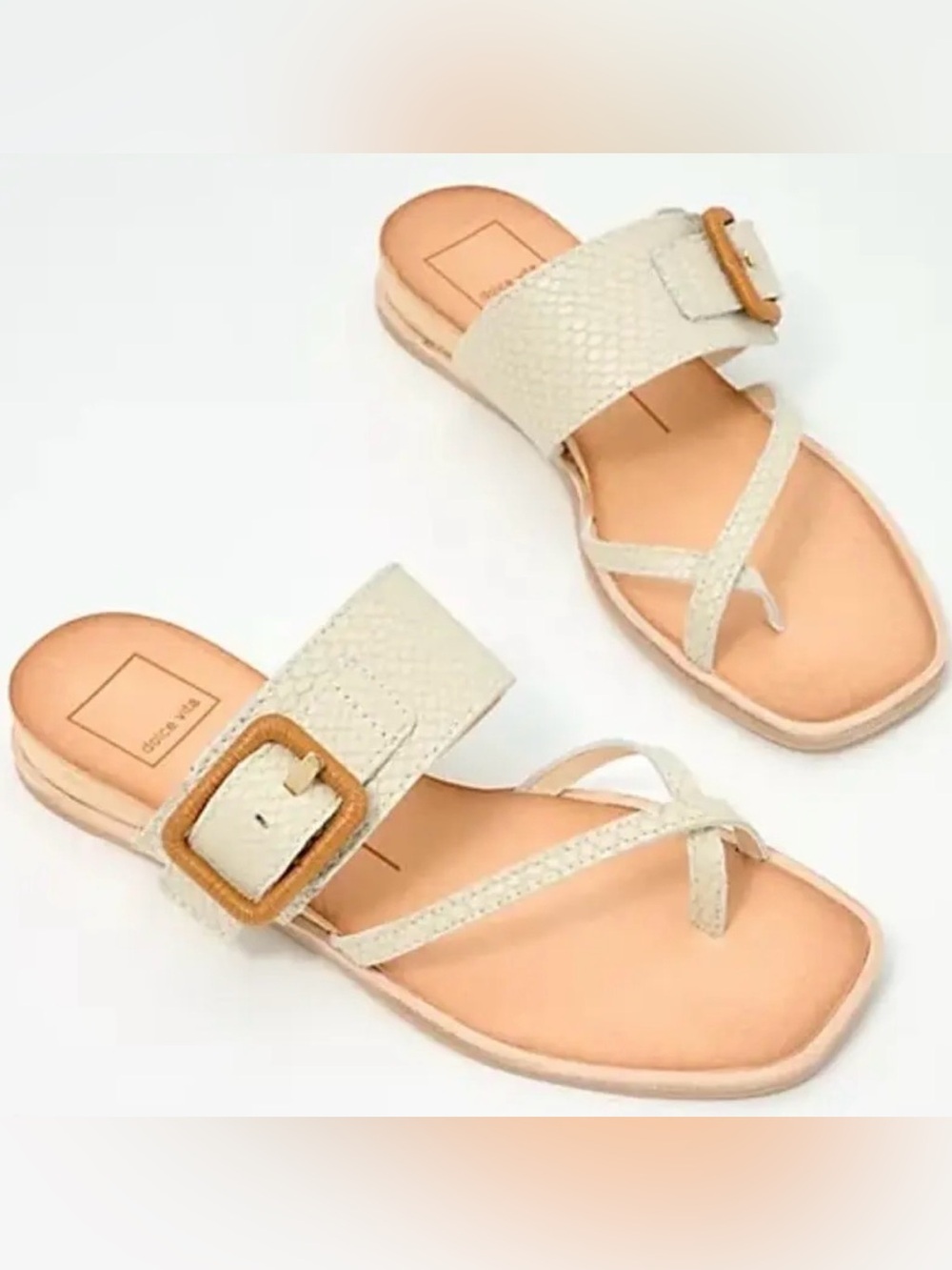DV neutral leather minimalist chic sandal 8.5